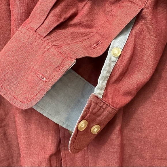 Men's Club Room Maroon Red Button Down Casual Dress Shirt, XXL - Picture 5 of 6